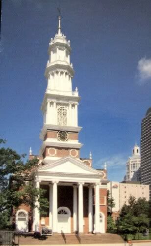 center church Photo of a postcard that is a photo of Center Church