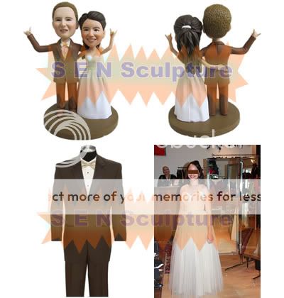 Wedding Cake Topper Figurines on Custom Sculpture Funny Wedding Cake Topper Birthday Figurine